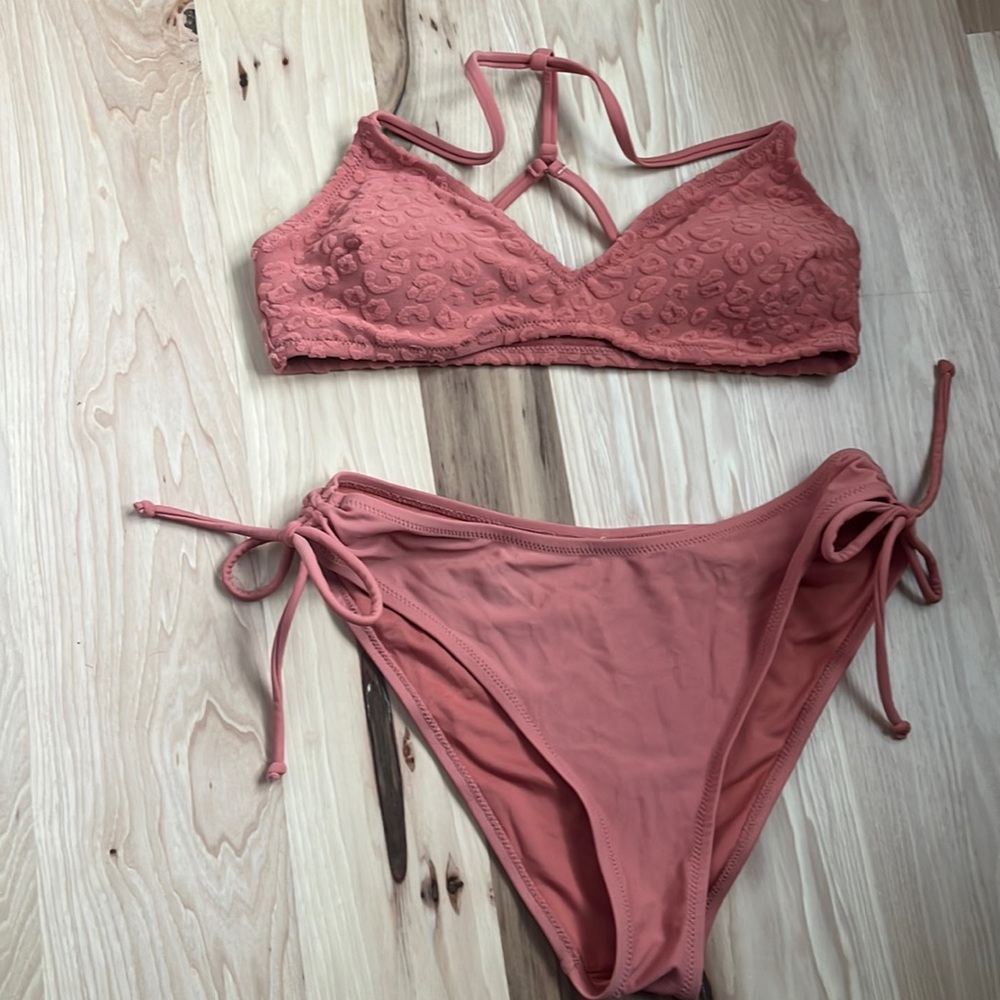 Small blush colored bikini.